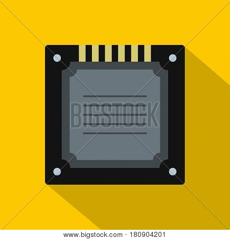 Modern multicore CPU icon. Flat illustration of modern multicore CPU vector icon for web