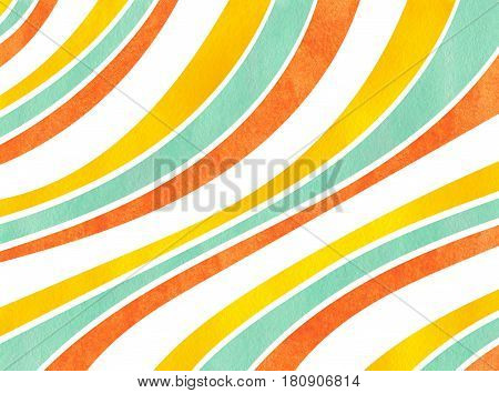 Watercolor Striped Background.