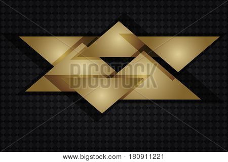 gold and black abstract background. advertising geometric banner.