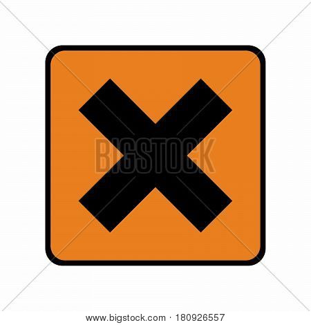 Irritant hazard sign or symbol vector design isolated on white background