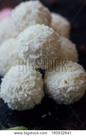 Beautiful White Sweets - Concept Of Romantic Dessert.