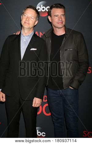 LOS ANGELES - APR 8:  George Newbern, Scott Foley at the 