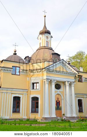The Church of the Holy Apostles Peter and Paul in Znamenka near St.Petersburg Russia.