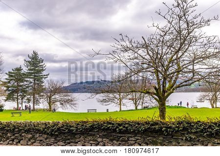 view of lake windermere from ambleside The Lake District, Cumbria,