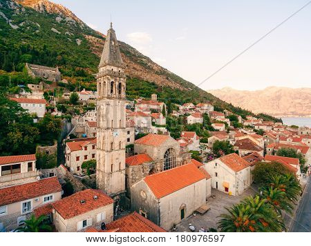 St. Nicholas Church, Old Town Perast in Montenegro