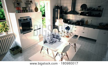 Augmented Reality Kitchen Interior Design Remodeling 3D