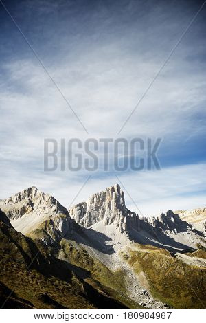Aiguilles du Ansabere in Lescun Cirque. Aspe Valley, Pyrenees, France.