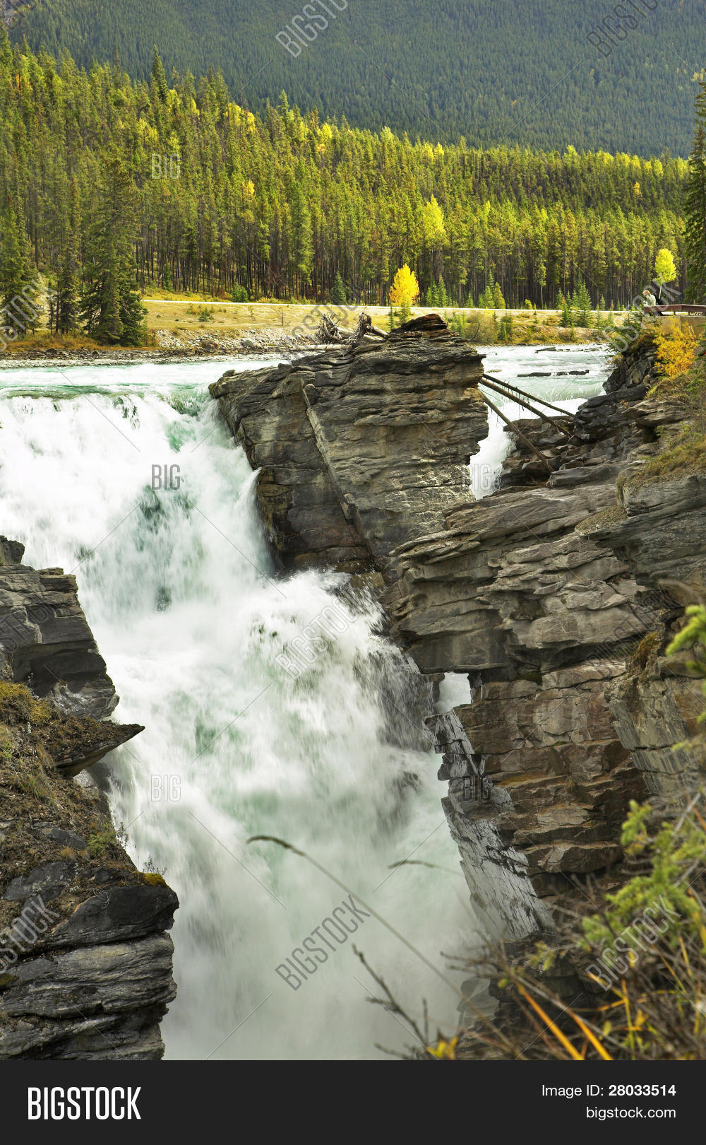 Falls "Athabasca" Deep Image & Photo (Free Trial) Bigstock
