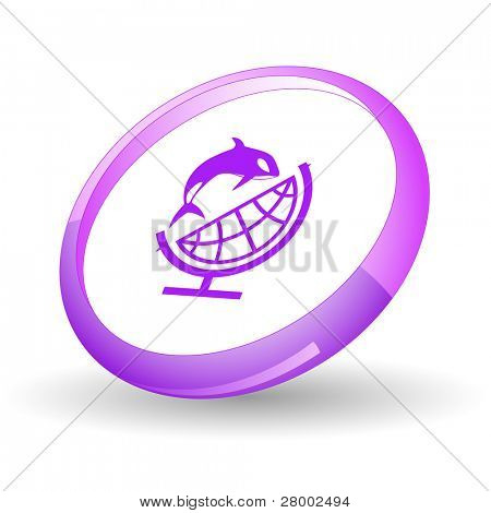 Globe og shamoo. Vektor ikon.