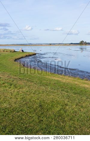 View Of Fjord And Meadows Near Holbaek, Denmark