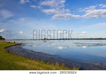 View Of Fjord And Meadows Near Holbaek, Denmark