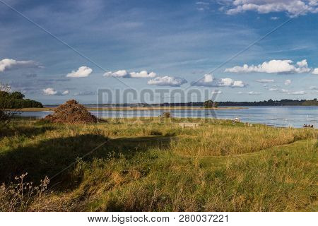 View Of Fjord And Meadows Near Holbaek, Denmark