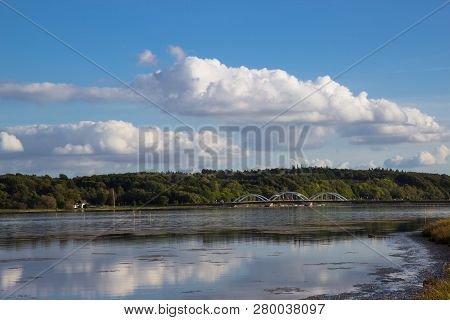 View Of Fjord And Meadows Near Holbaek, Denmark