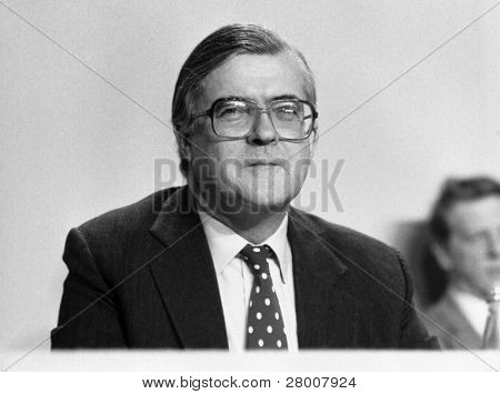 Londýn-březen 3: Kenneth Baker, ministr vnitra a konzervativní strana člen parlamentu pro krtka V