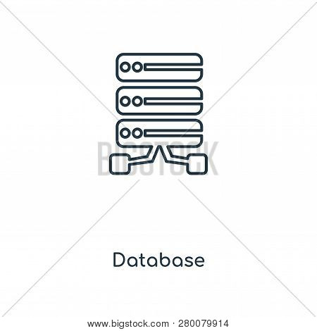 Database Icon In Trendy Design Style. Database Icon Isolated On White Background. Database Vector Ic