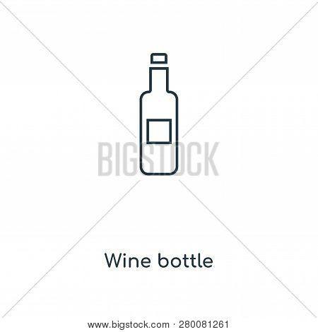 Wine Bottle Icon In Trendy Design Style. Wine Bottle Icon Isolated On White Background. Wine Bottle 
