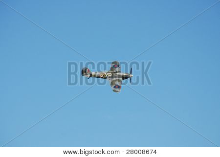 EASTBOURNE, ENGLAND - AUGUST 14: En anden verdenskrig Hawker Hurricane fighter udfører på Airbour