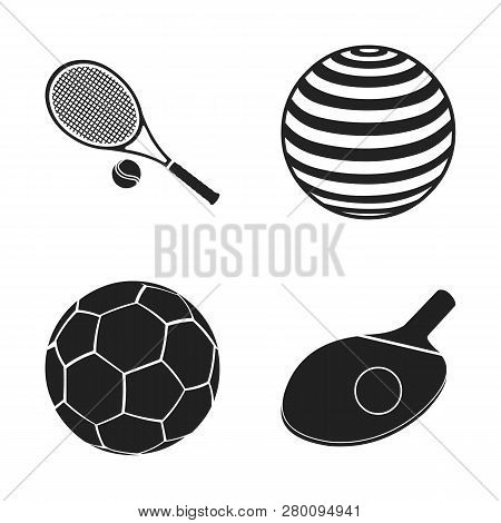 Vector Design Of Ball And Soccer Symbol. Collection Of Ball And Basketball Stock Vector Illustration