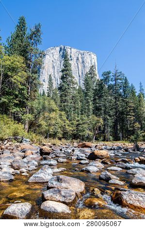 Typical View Of The Yosemite National Park - El Capitan, Tunnel View, Bridalveil Fall, Half Done
