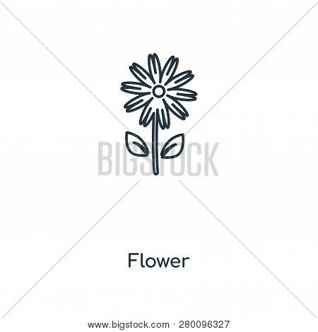 Flower Icon In Trendy Design Style. Flower Icon Isolated On White Background. Flower Vector Icon Sim