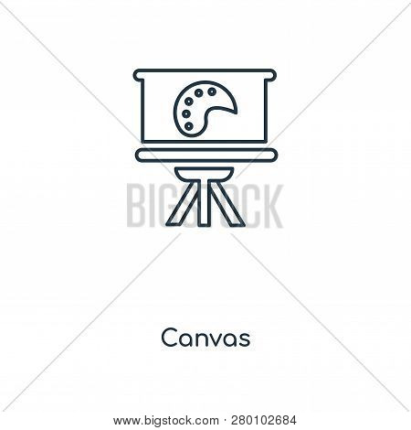 Canvas Icon In Trendy Design Style. Canvas Icon Isolated On White Background. Canvas Vector Icon Sim