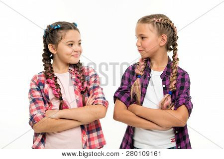 Girls Cool Confident Sisters With Folded Arms. Friendship Support And Trust. Sisterhood Goals. Siste