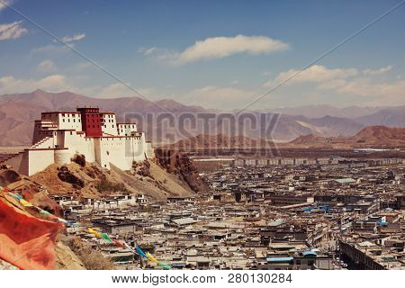 Panchen Lama residency called Little Potala in Shigatse city, Tibet, China.