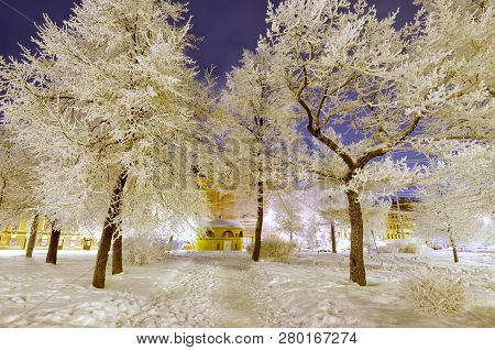Night City In Winter.