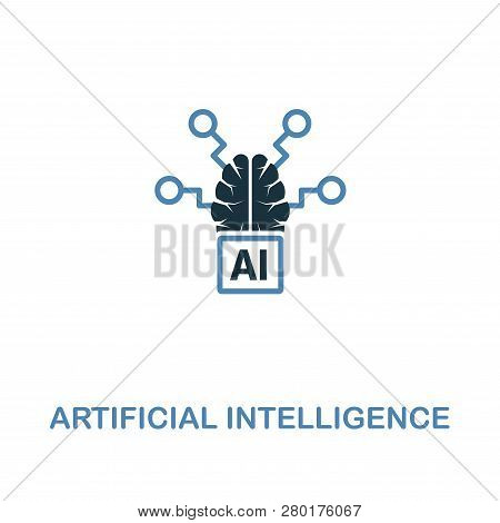 Artificial Intelligence Icon In Two Colors Design. Premium Style From Artificial Intelligence Icon C
