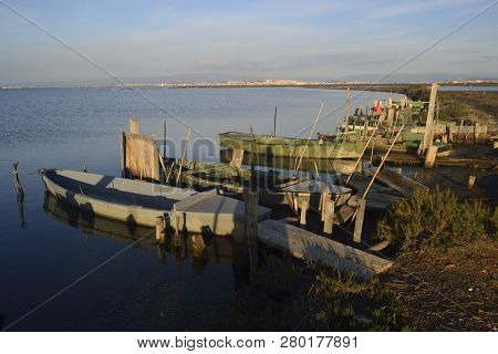 View Of The Pond Santa Gilla In Cagliari