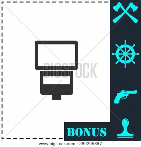 Flush Bulb Icon Flat. Simple Vector Symbol And Bonus Icon