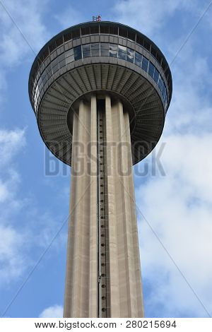 San Antonio, Tx - Oct 14: Tower Of The Americas In San Antonio, Texas, As Seen On Oct 14, 2018. It W