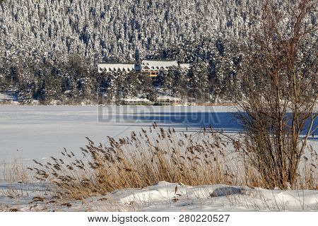 Abant / Bolu / Turkey, Winter Snow Landscape. Travel Concept Photo.