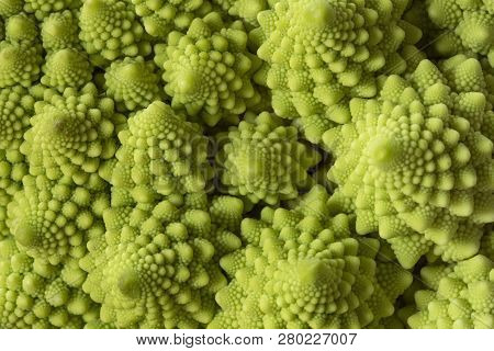 Romanesco Broccoli Close Up Texture As Background