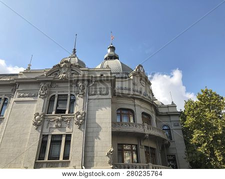 Tbilisi, Georgia - September 20, 2018: View Of Old Bilding Of The Tbc Bank Of The  Tbilisi Town, D.a