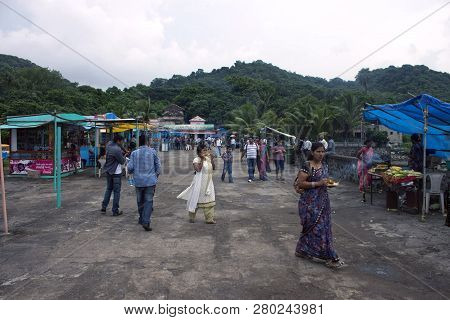 Mumbai, India - August 21: Local Market At Elephanta Island On August 21, 2011 In Mumbai, India. Isl