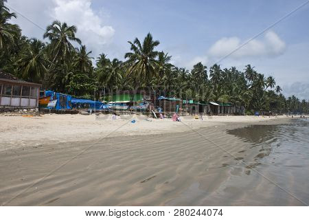 Paradise At A Tropical Beach Palolem, Goa, India