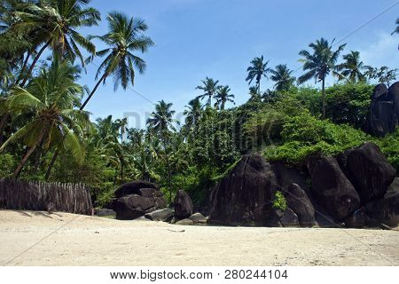 Paradise At A Tropical Beach Palolem, Goa, India