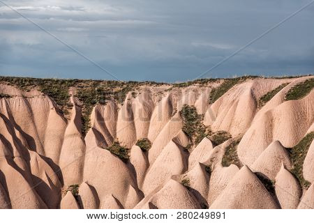 Amazing hills in Cappadocia mountains, Turkey. Landscape photography
