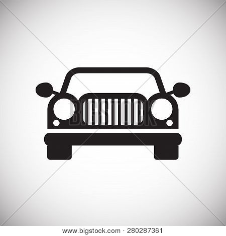 Automobile Icon On White Background For Graphic And Web Design, Modern Simple Vector Sign. Internet 