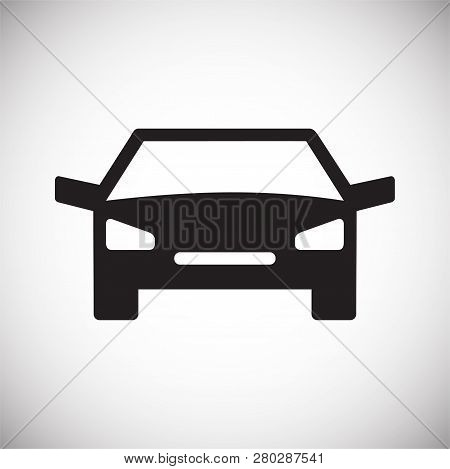 Automobile Icon On White Background For Graphic And Web Design, Modern Simple Vector Sign. Internet 