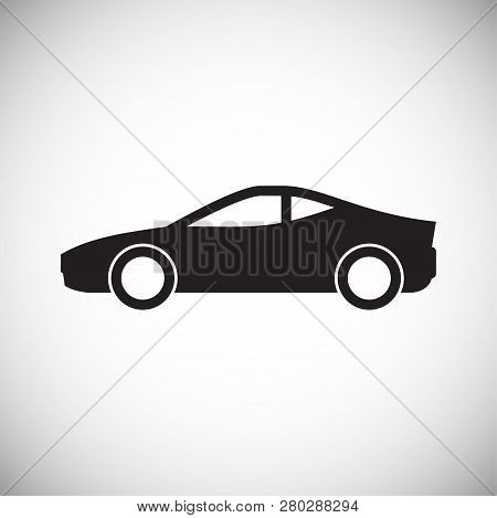 Automobile Icon On White Background For Graphic And Web Design, Modern Simple Vector Sign. Internet 