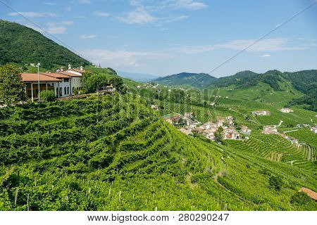 Village In Mountains, Beautiful Photo Digital Picture