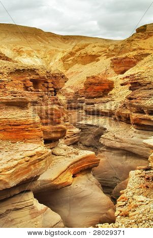 Dağlar Elat İsrail hakkında kırmızı bir Kanyon