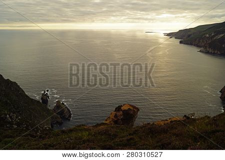 The Slieve League Cliffs In The West Of The Irish County Donegal On The Atlantic Ocean Are With 601 