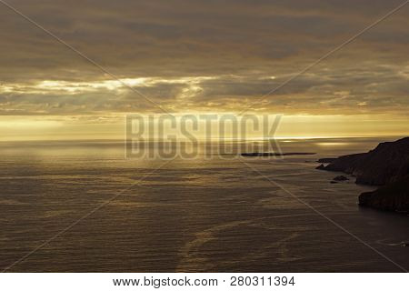 The Slieve League Cliffs In The West Of The Irish County Donegal On The Atlantic Ocean Are With 601 