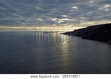 The Slieve League Cliffs In The West Of The Irish County Donegal On The Atlantic Ocean Are With 601 