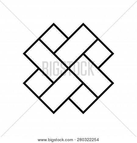 Japanese Cross Icon Isolated On White Background. Vector