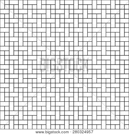 Seamless Japanese Cross Pattern Icon Isolated On Black Background. Vector