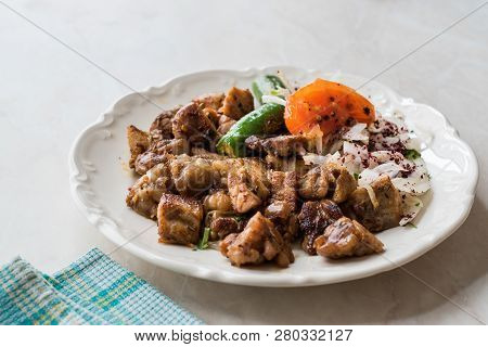 Turkish Traditional Offal Food Uykuluk Made With Animals Gland, Pancreas Or Rib Cage.